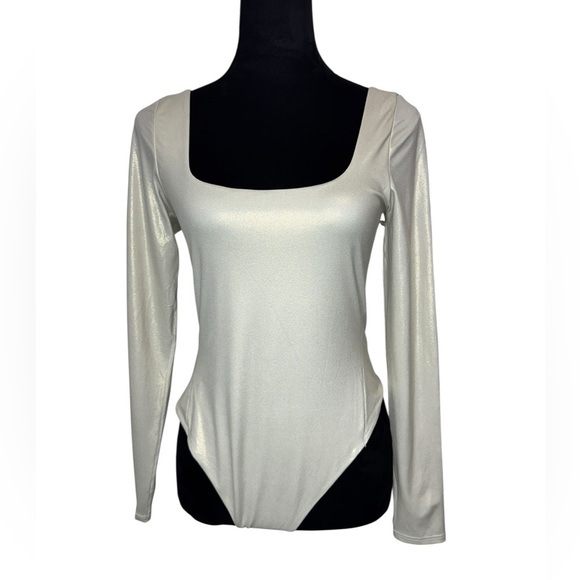 Lululemon Wundermost Square-Neck Long Sleeve Bodysuit Shine - Picture 4 of 9